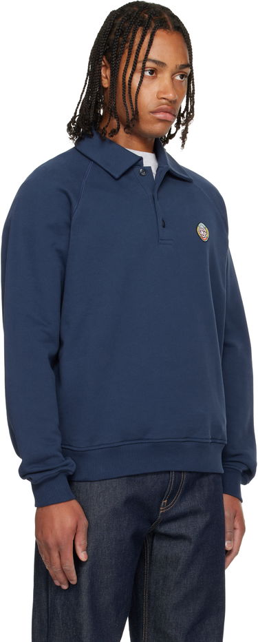 Sweatshirt Casablanca Casa Blanca Collar Sweatshirt Mörkblå | M-AW25-JTP-409-01, 3