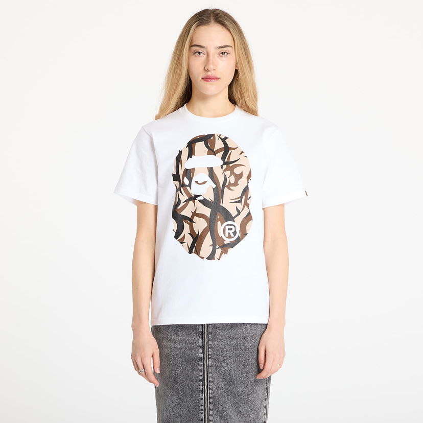 T-shirt BAPE A BATHING APE Trial Camo Big Ape Head Tee Vit | 001TEL301034MWHA
