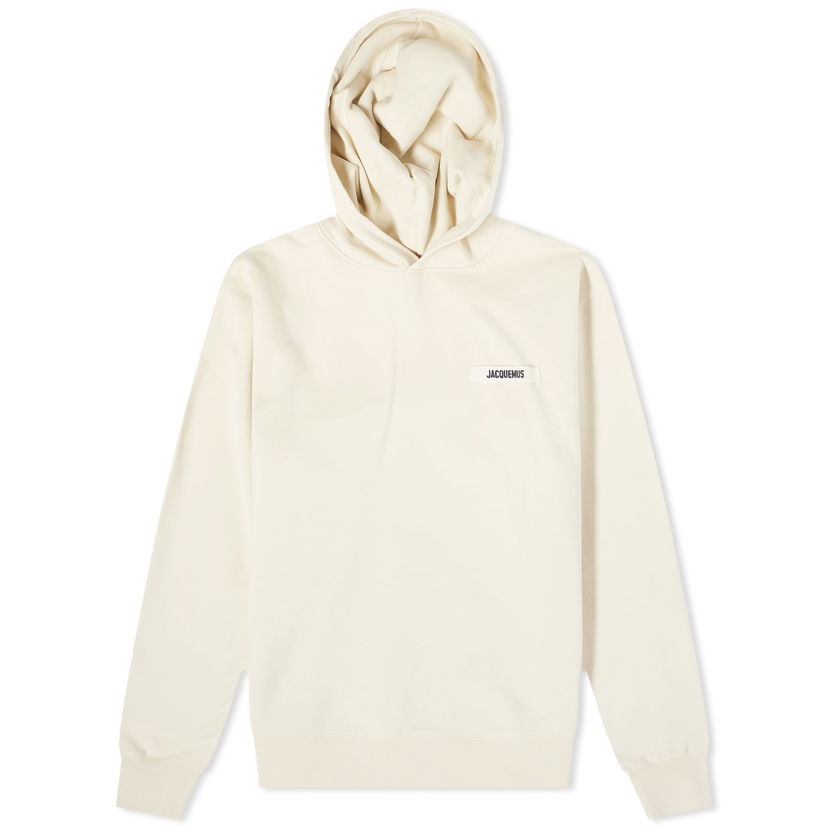Sweatshirt Jacquemus Gros Grain Logo Hoodie Beige | 24E245JS247-2036-150