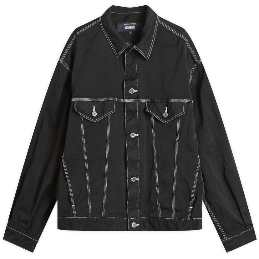 Jacka Comme des Garçons Homme Contrast Stitch Jacket, Size Large Svart | HP-J014-W25-1