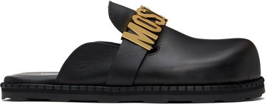 Kläder Moschino Moschino Lettering Logo Slip-On Loafers Svart | MA10162G1M MF0 000, 0