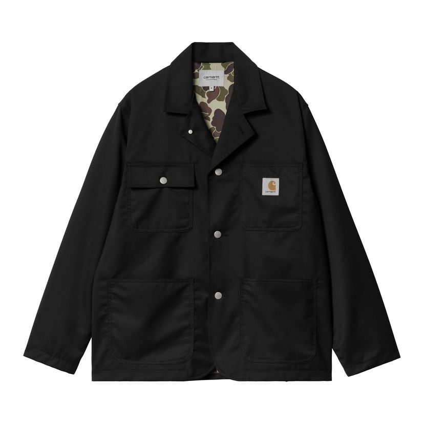Rockar Carhartt WIP Black Canvas Chore Coat Svart | I034437_9