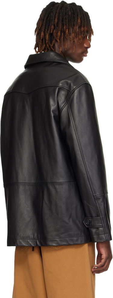 Rockar Maison Margiela MM6 Maison Margiela Sports Leather Jacket Svart | SH0AM0045 M07005, 2