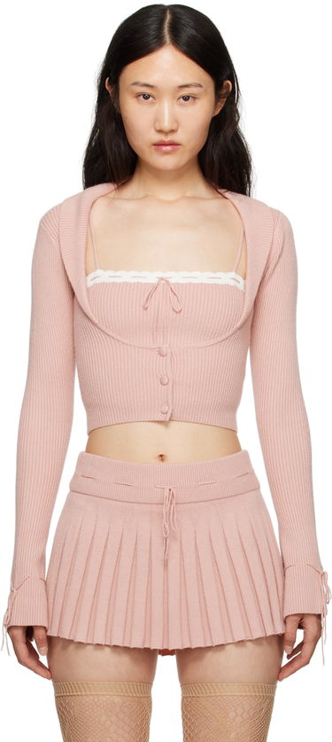 Sweater GUIZIO Guizio Cielo Knit Cardigan Rosa | H23620S020, 0