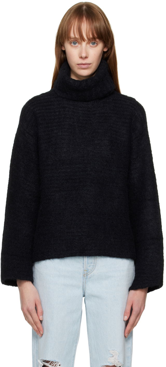 Sweater A.P.C. Tessa Black Turtleneck Sweater Svart | WPAAS-F23150