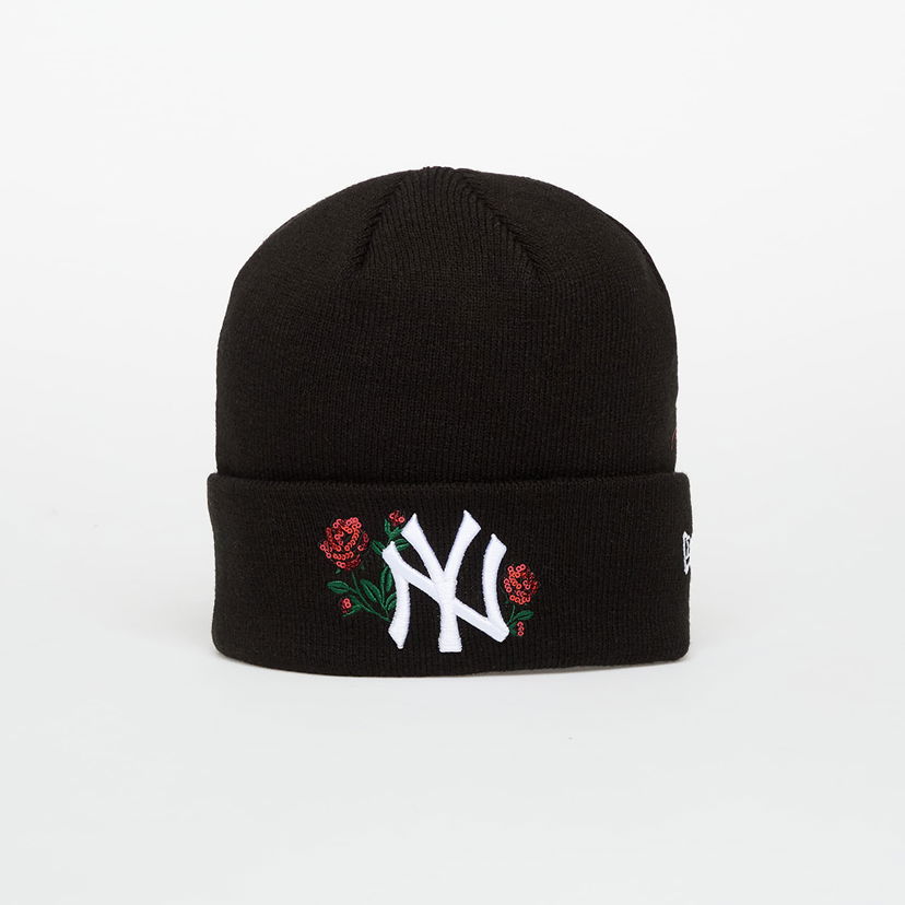 Mössa New Era Knit Sequin Rose Beanie MLB New York Yankees Svart | 60691291