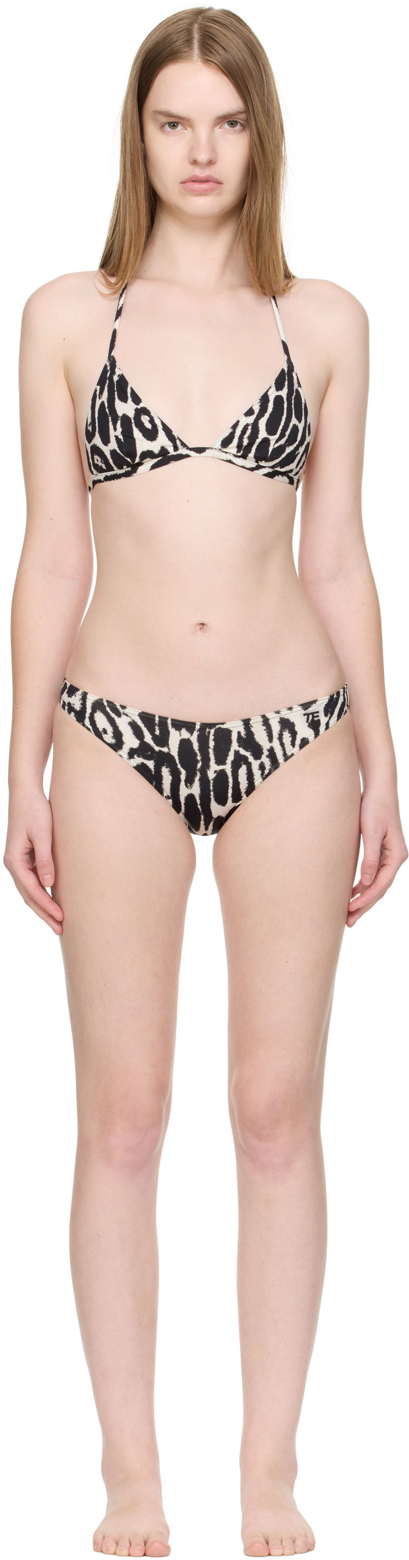 Badkläder Tom Ford Tom Ford Triangle Bikini Beige | BIJ029-JEP041