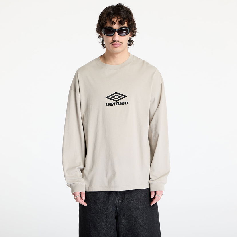 T-shirt Umbro Umbro OG Logo Long Sleeve T-Shirt Beige | UBMW0237JY54 BEG0002