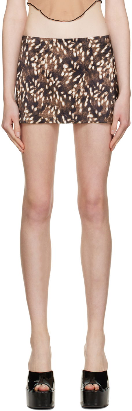 Kjol Miaou Miaou Micro Miniskirt Brun | 4012SS1BMB, 0
