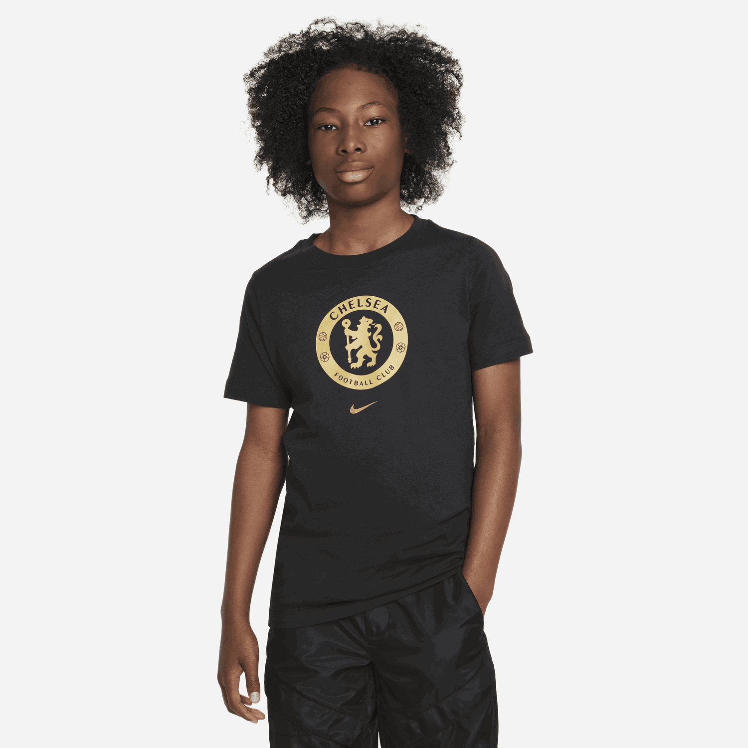 T-shirt Nike Tričko Chelsea FC Crest Svart | FD2588-426, 0