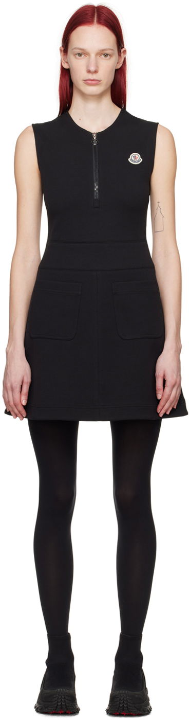 Klä Moncler Half-Zip Minidress Svart | J10938I0000989A8N