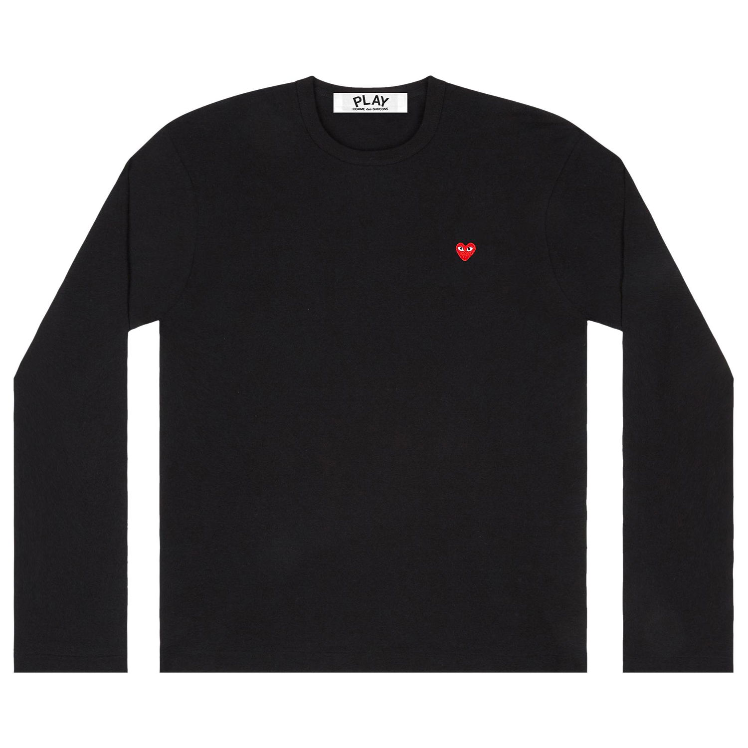 T-shirt Comme des Garçons PLAY Mini Heart Long-Sleeve Tee Svart | AZ T307 051 1, 1
