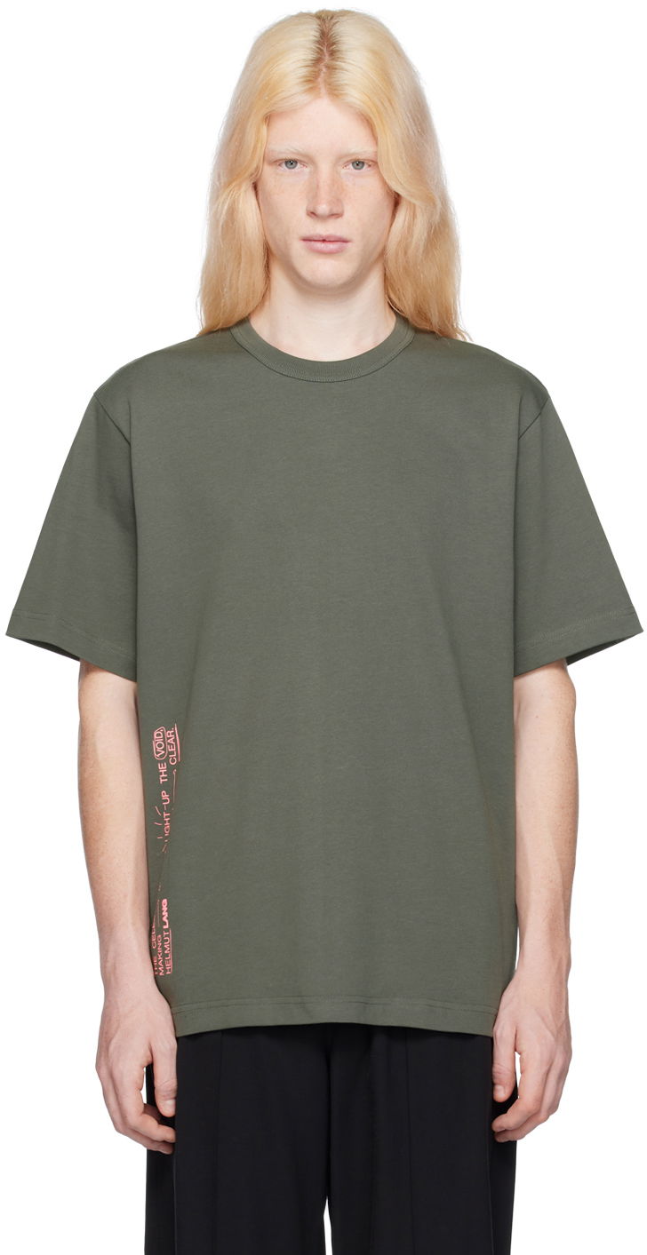 T-shirt Helmut Lang Space Graphic T-Shirt Grön | N09HM521