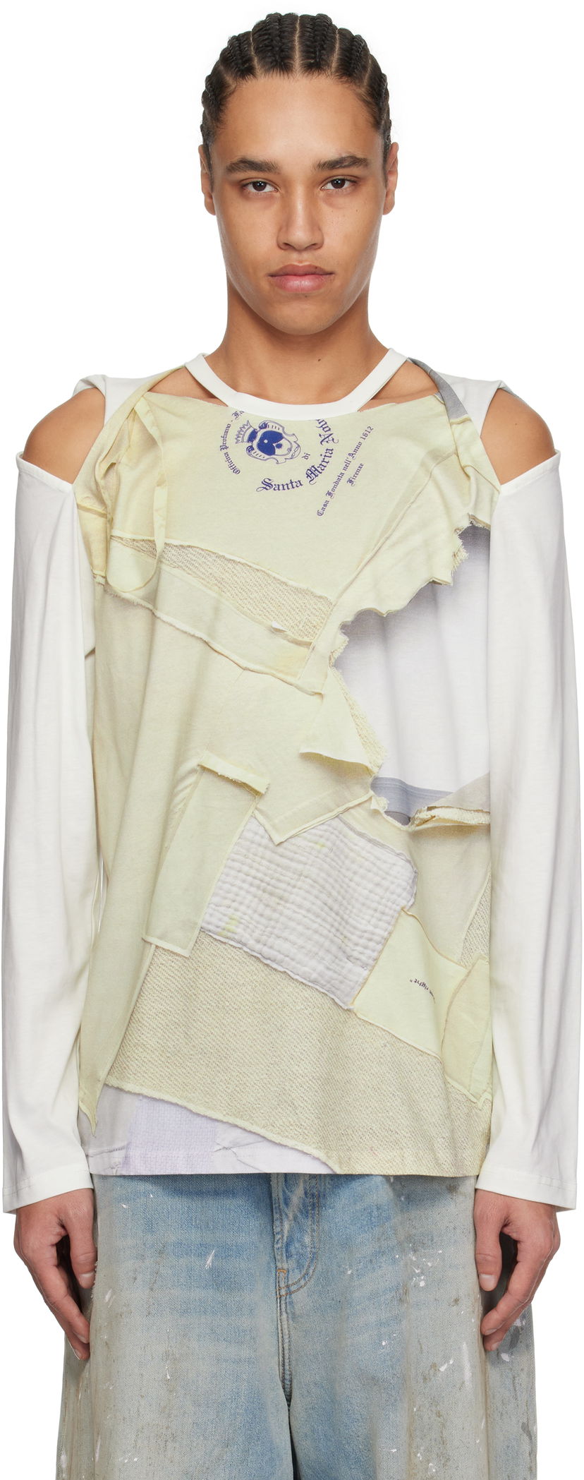 T-shirt Perks And Mini Perks and Mini Martine Syms Edition Slash Long Sleeve T-Shirt Vit | 4582
