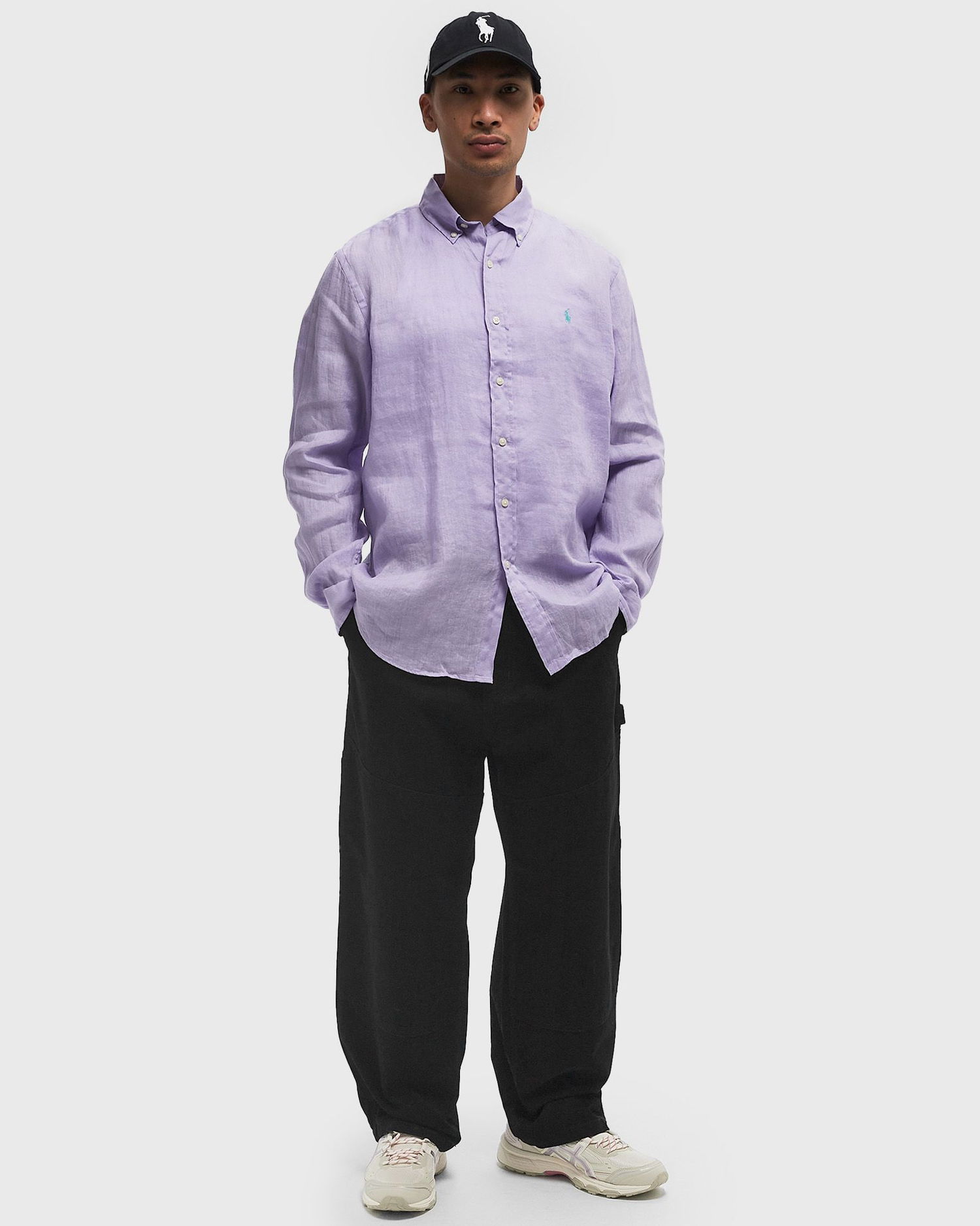 Skjorta Polo by Ralph Lauren Ralph Lauren Custom Fit Linen Long Sleeve Shirt Purpur | 710966294014, 1
