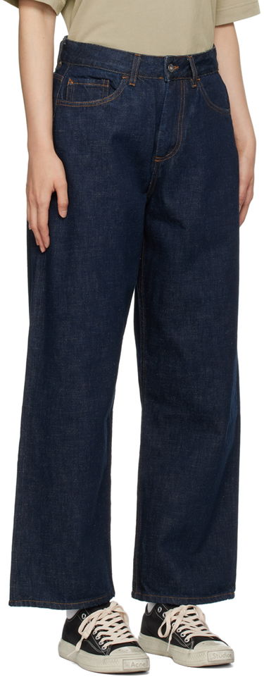 Jeans YMC Indigo Straight Leg Jeans Mörkblå | Q4AZH, 1