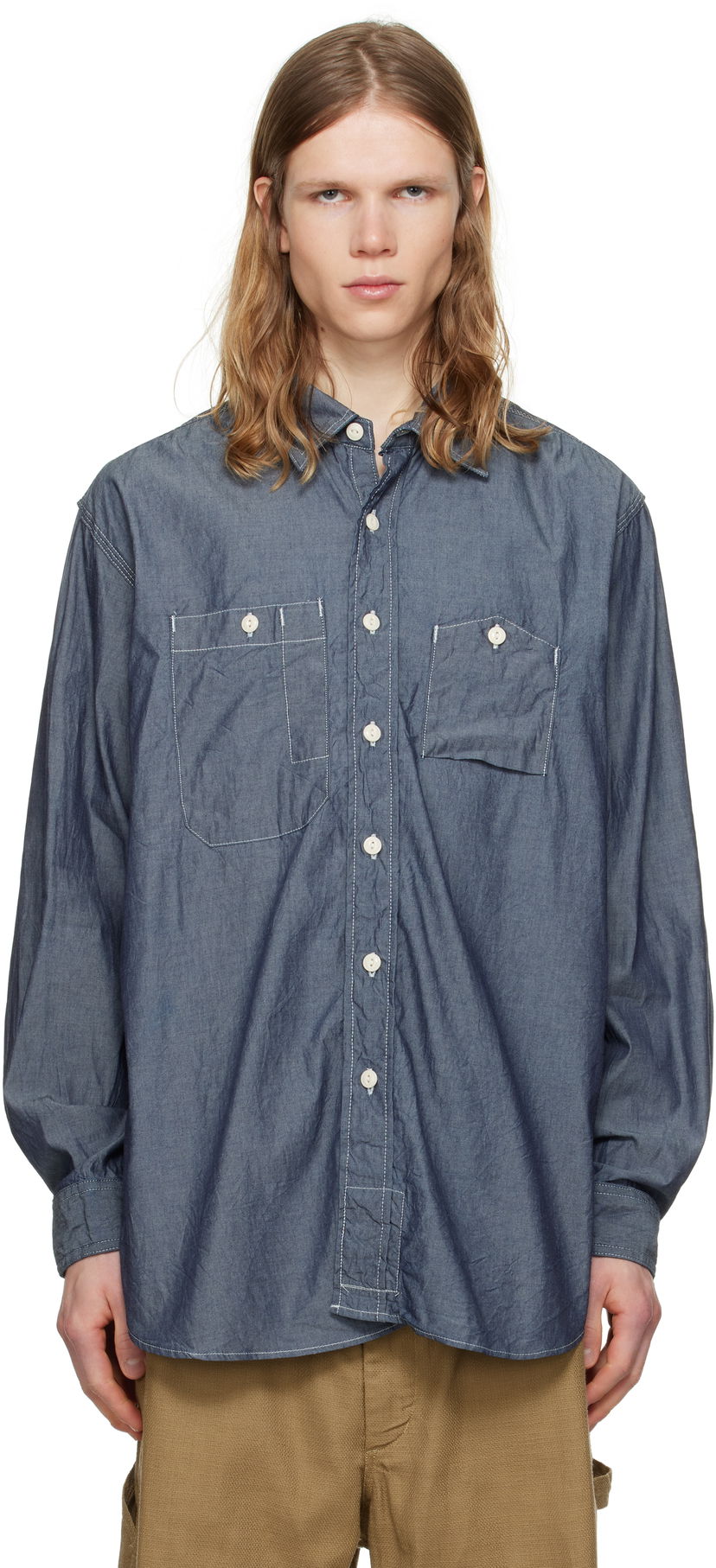 Skjorta Engineered Garments Engineered Garments Work Shirt Blå | 25S1A007
