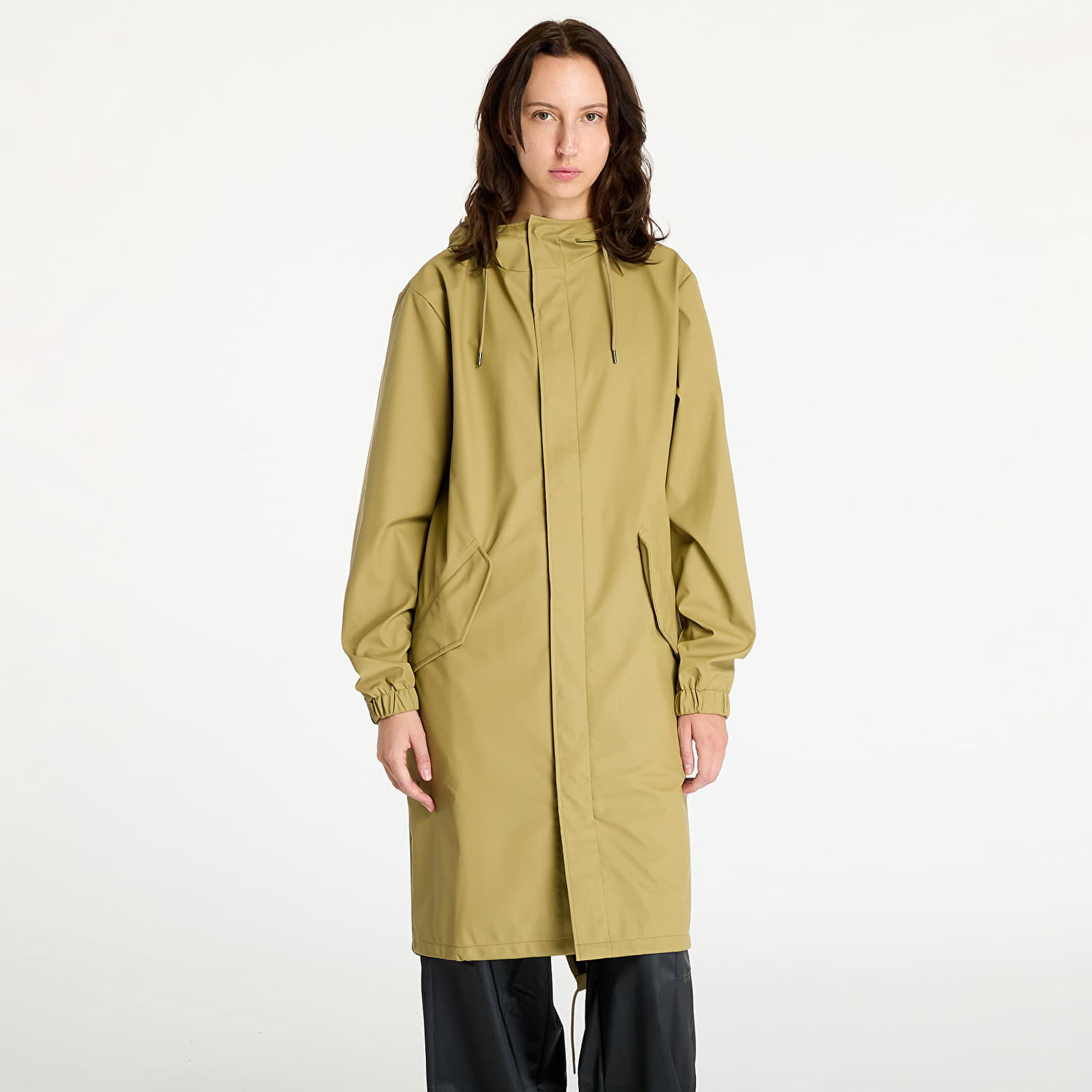 Parkas Rains Jacket Fishtail Parka W3 UNISEX Khaki Grön | 18140 44 Khaki, 0