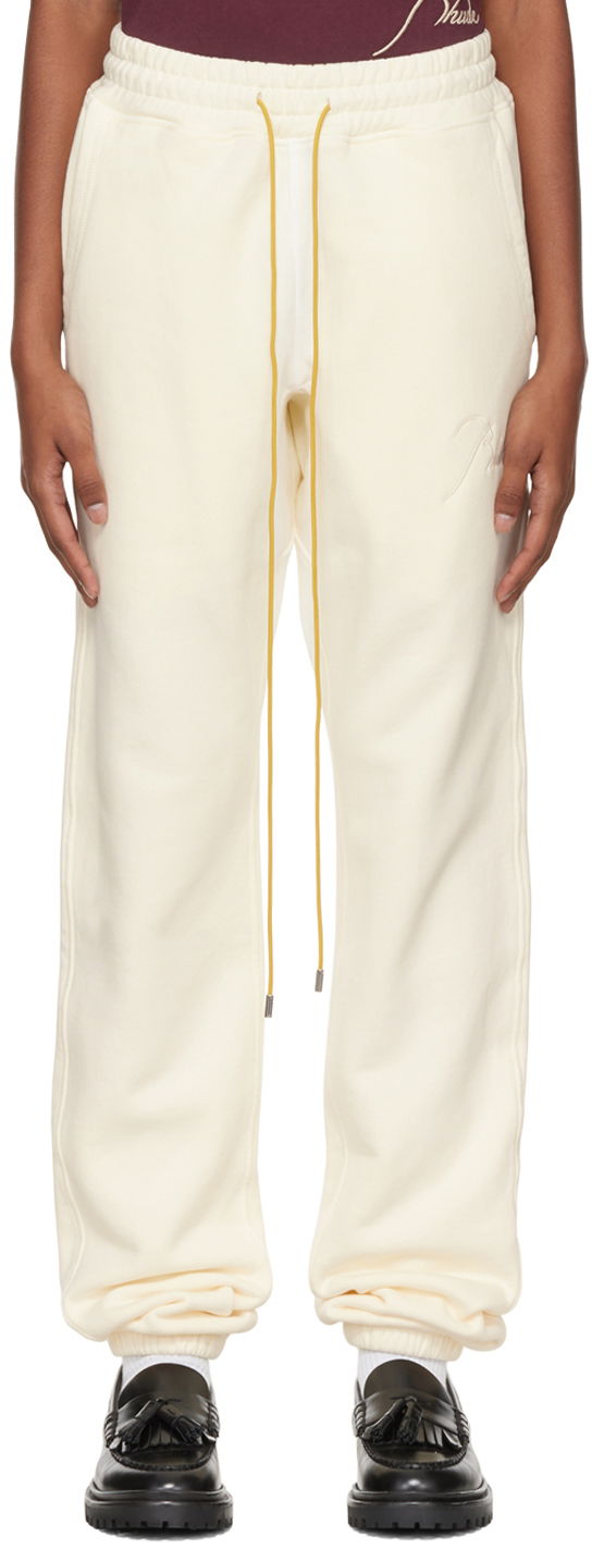 Träningsbyxor Rhude Rhude Paneled Lounge Pants Vit | RHFW22PA31012611, 0