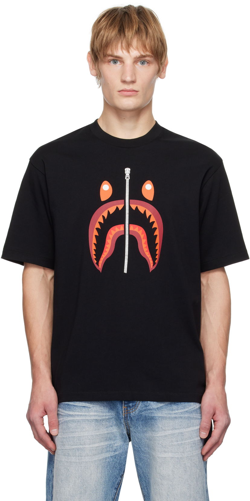 T-shirt BAPE Shark Graphic T-Shirt Svart | 001TEK701307M