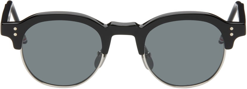 Solglasögon Thom Browne Acetate & Titanium Oval Sunglasses Svart | UES920A-G0003