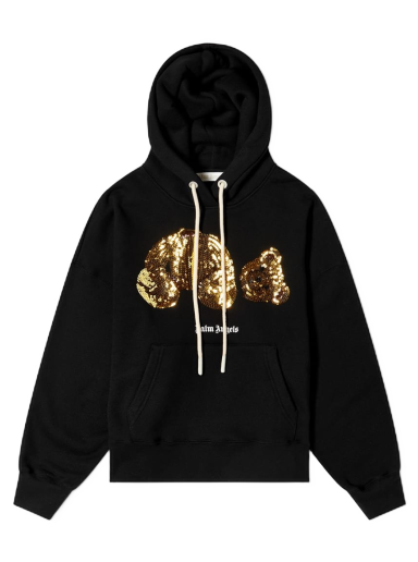 Sweatshirt Palm Angels Sequin Bear Hoody Svart | PWBB023F22FLE0041076