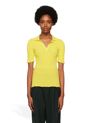 Polotröja Bottega Veneta Cotton Polo Tee Gul | 672044 V26U0