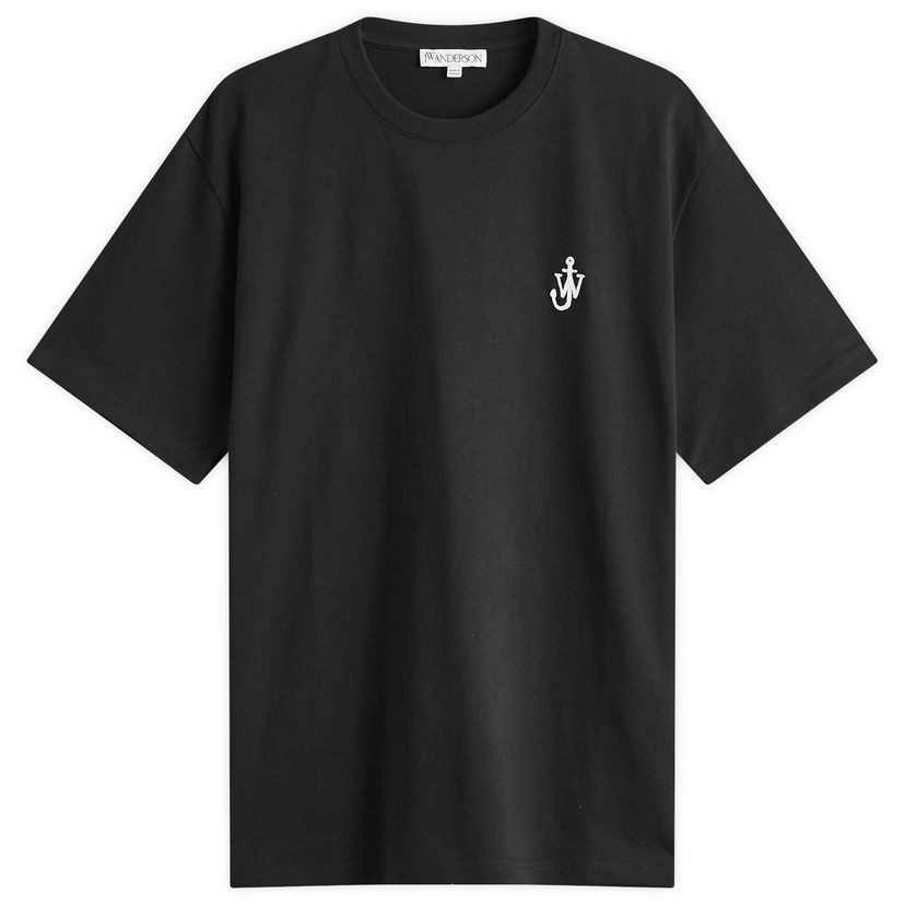 T-shirt JW Anderson Anchor Embroidery Jersey T-Shirt Svart | JT0257-PG1510-999