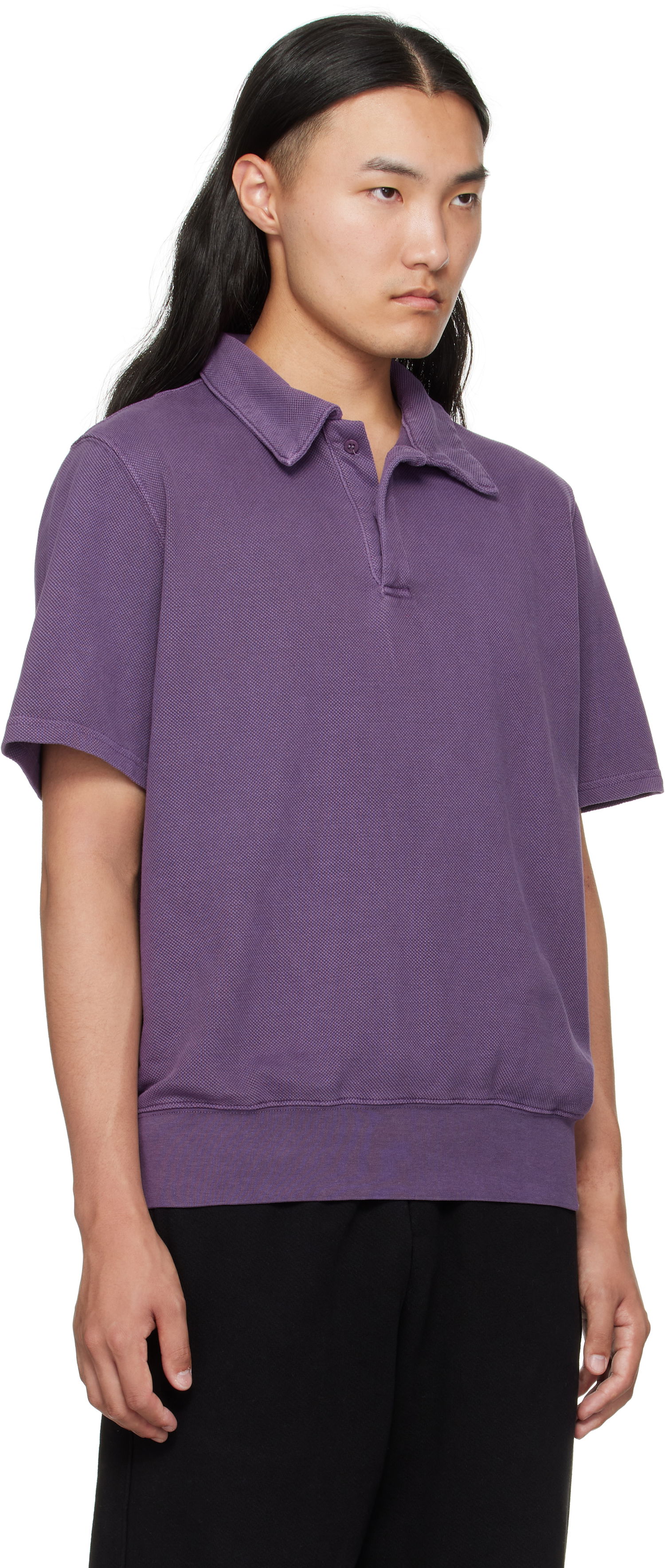 Polotröja LES TIEN Les Tien Piqué Banded Tennis Polo Purpur | PK-2070-PD, 1
