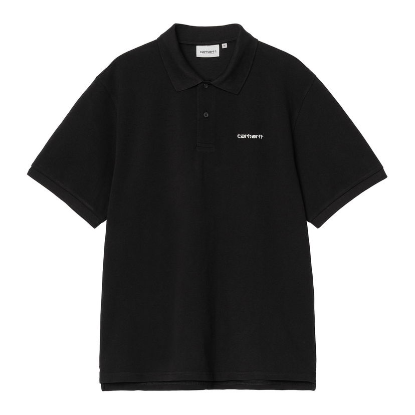 Polotröja Carhartt WIP Short Sleeve Script Polo Svart | I035231_9