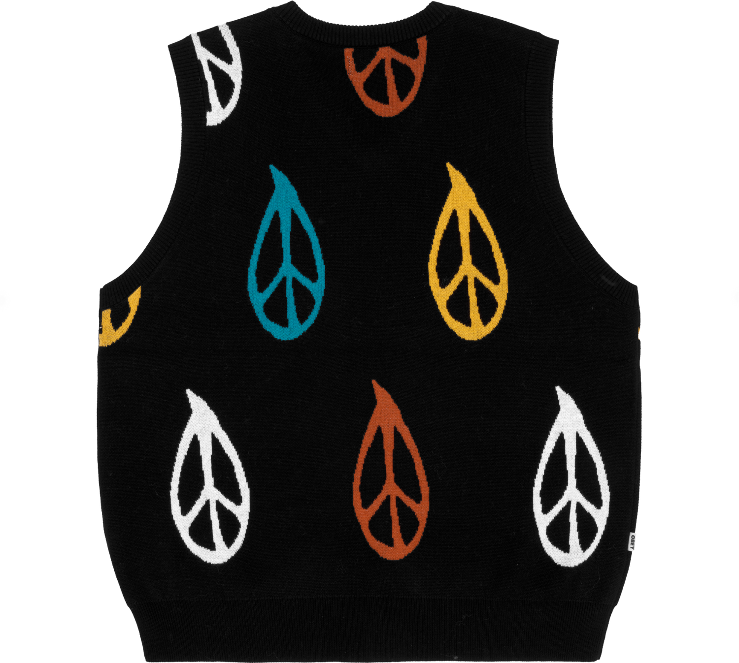 Sweater OBEY Obey Peaced Sweater Vest Svart | 151000059BKM, 1