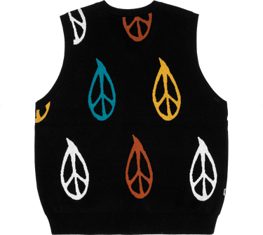 Sweater OBEY Obey Peaced Sweater Vest Svart | 151000059BKM, 1
