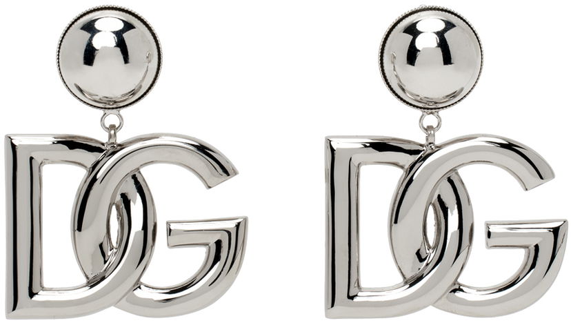Örhängen Dolce & Gabbana Silver 'DG' Earrings Metallisk | WEN6P2 W1111
