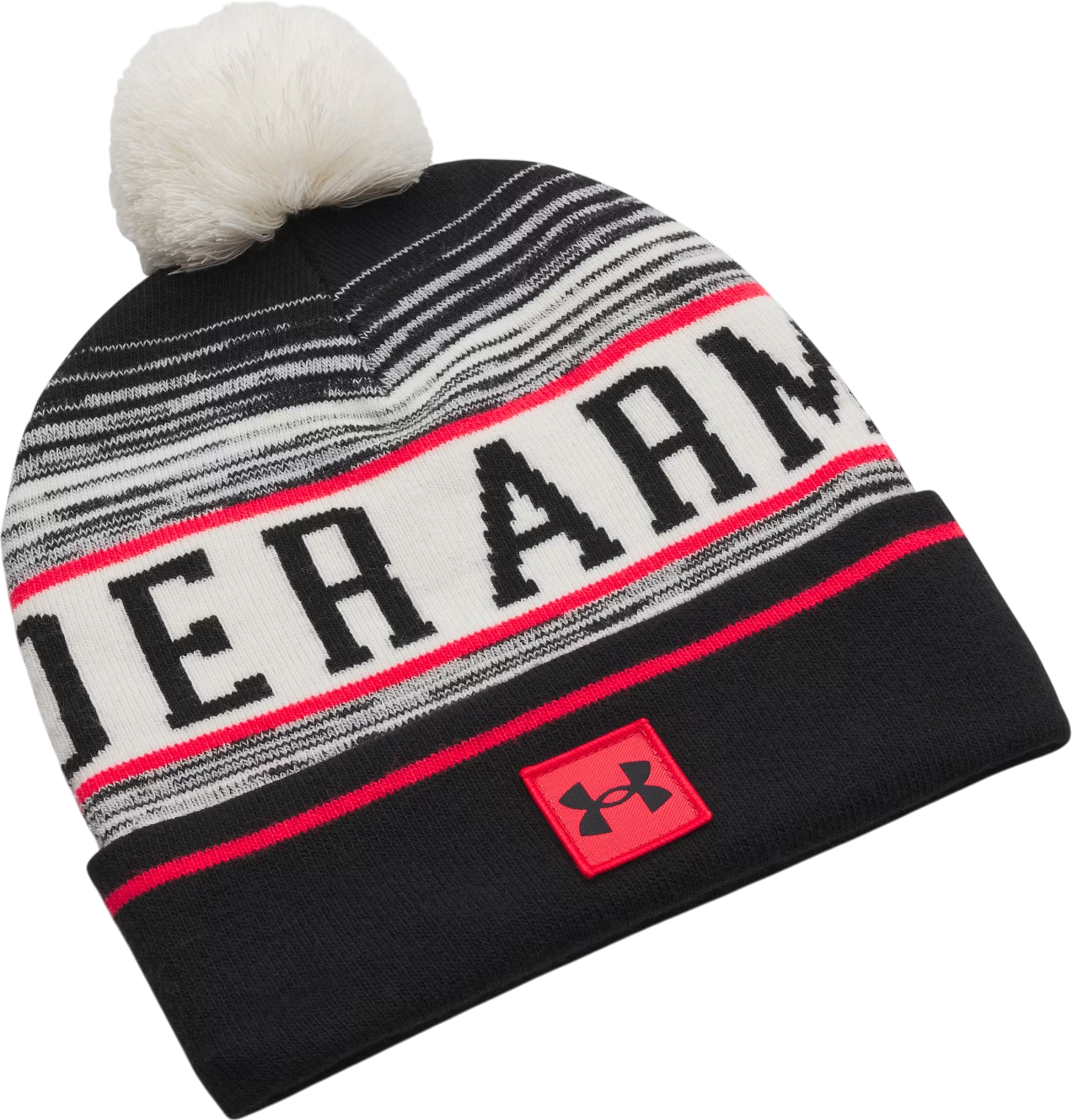 Mössa Under Armour Halftime Striped Knit Pom Beanie Flerfärgad | 1386634-279, 0