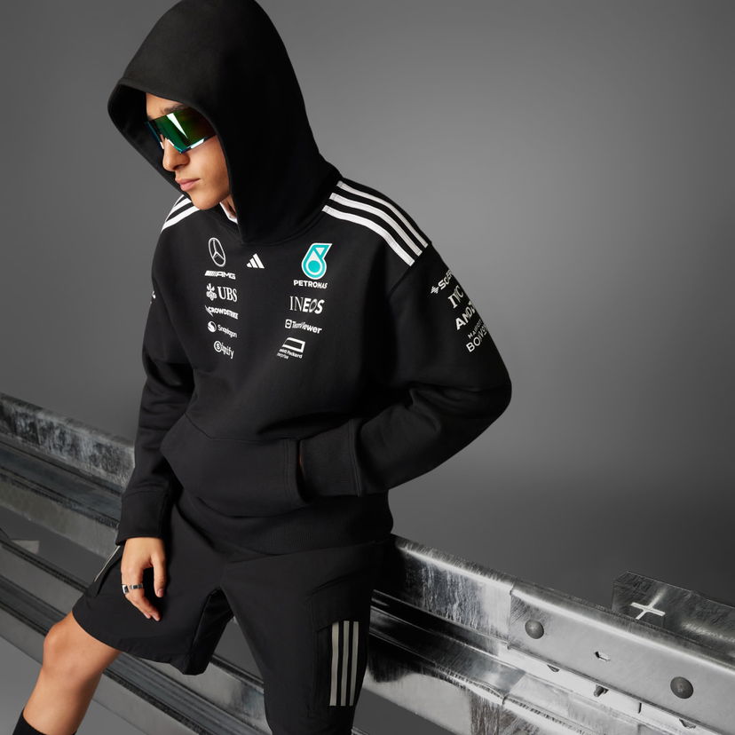Sweatshirt adidas Performance Mercedes - AMG Petronas Formula One Team Hoodie Svart | JW5385