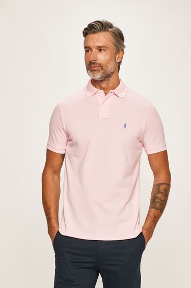 Polotröja Polo by Ralph Lauren Custom Slim Fit Polo Carmel Pink Rosa | 710782592033, 1