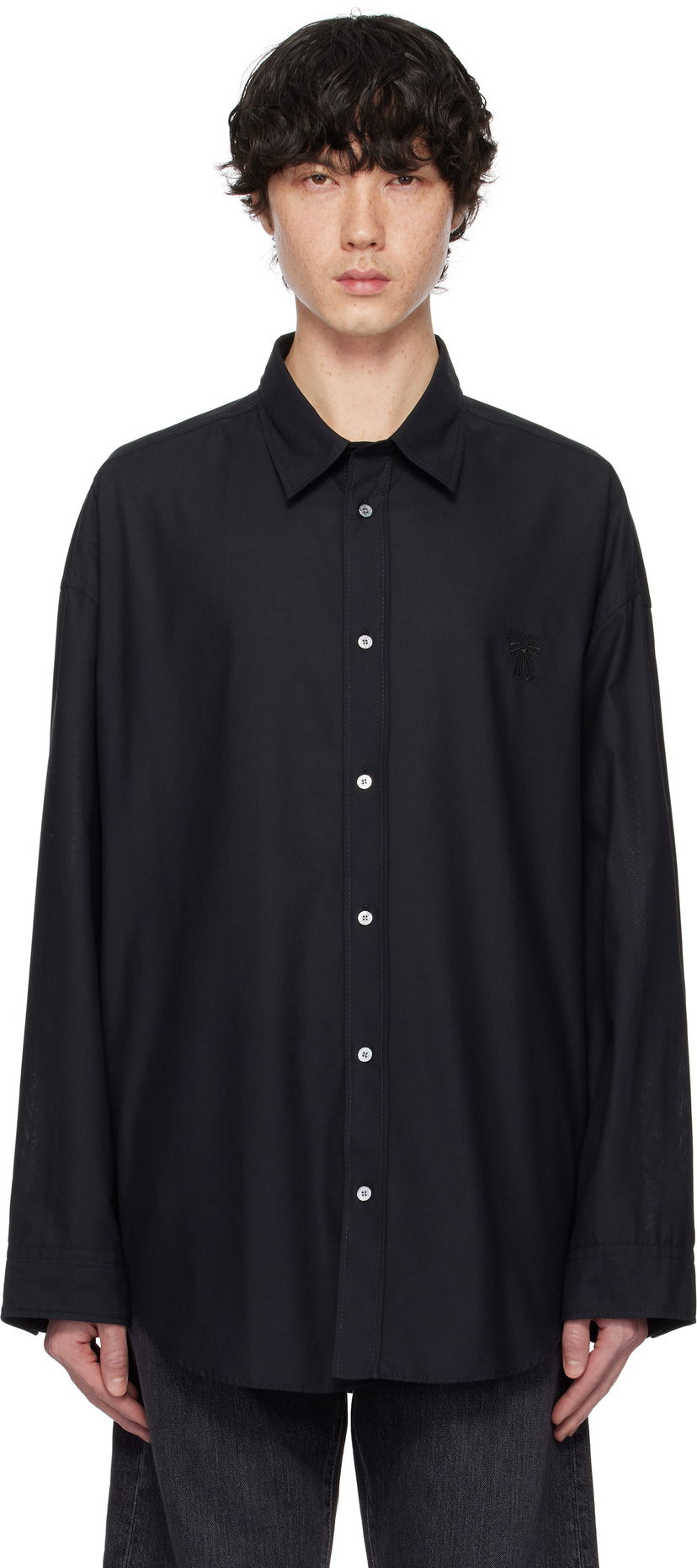 Skjorta Acne Studios Acne Studios Button-Up Shirt Svart | BB0599-