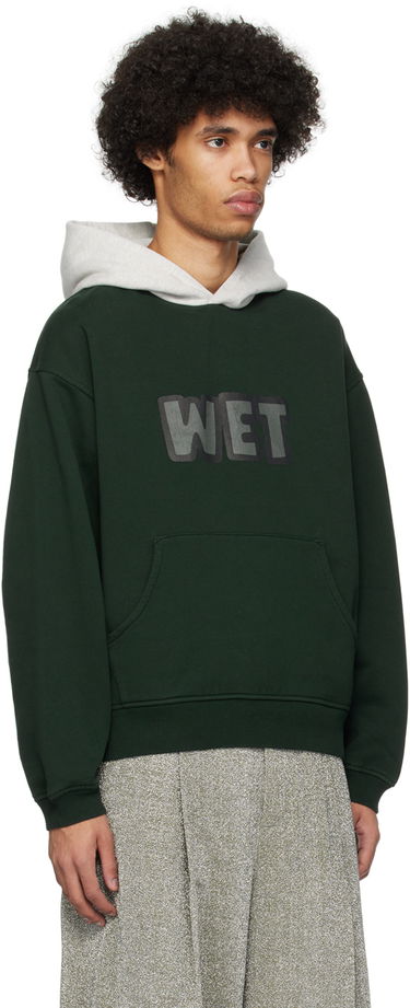 Sweatshirt ERL ERL 'Wet' Print Hoodie Grön | ERL08T033, 1