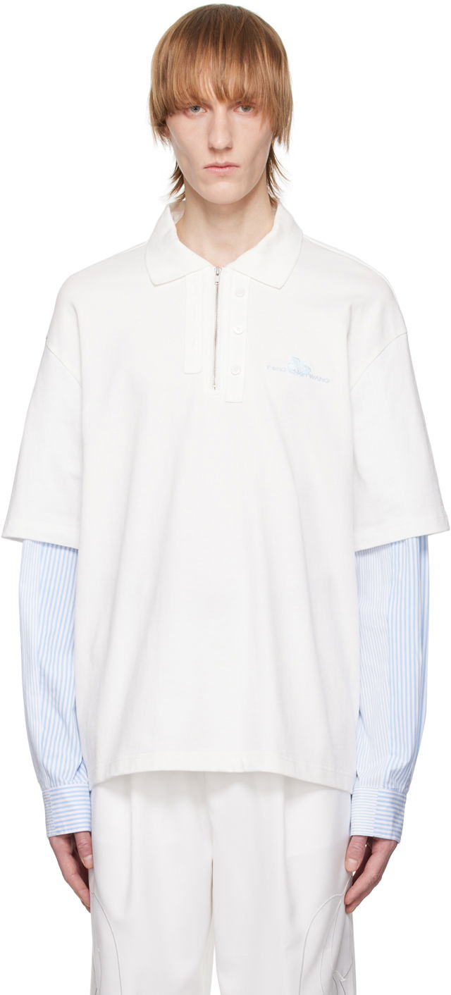 Polotröja Feng Chen Wang Feng Chen Wang Layered Polo Vit | FMS15PL01