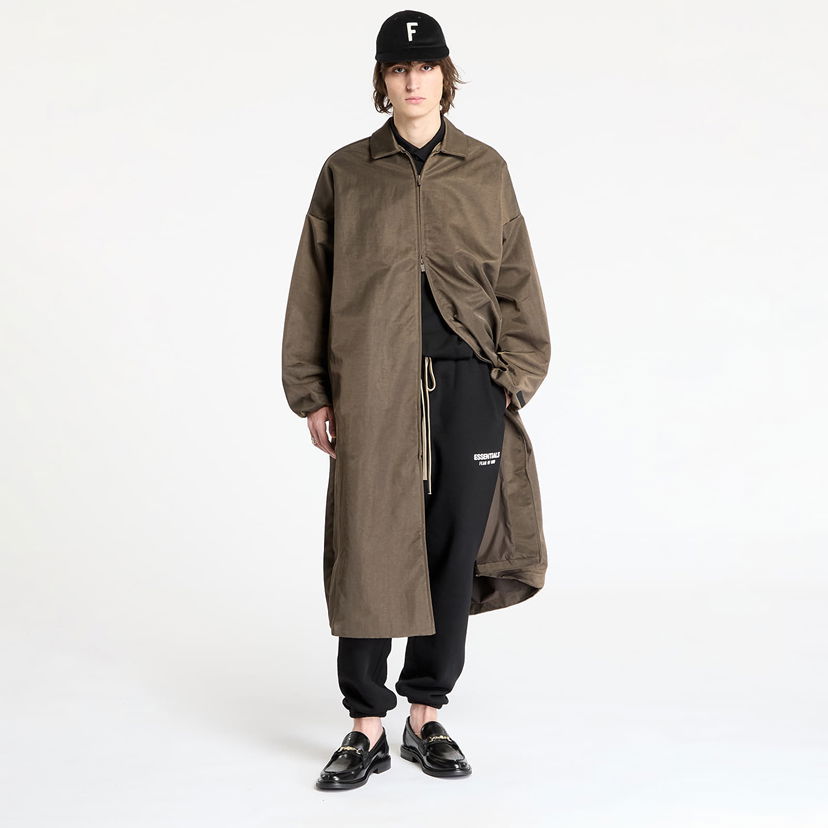 Träningsbyxor Fear of God Textured Nylon Trench Coat Svart | 202HO246345F-020