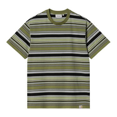 T-shirt Carhartt WIP S/S Lafferty T-Shirt "Lafferty Stripe/Kiwi" Grön | I031603_1IN_XX, 0