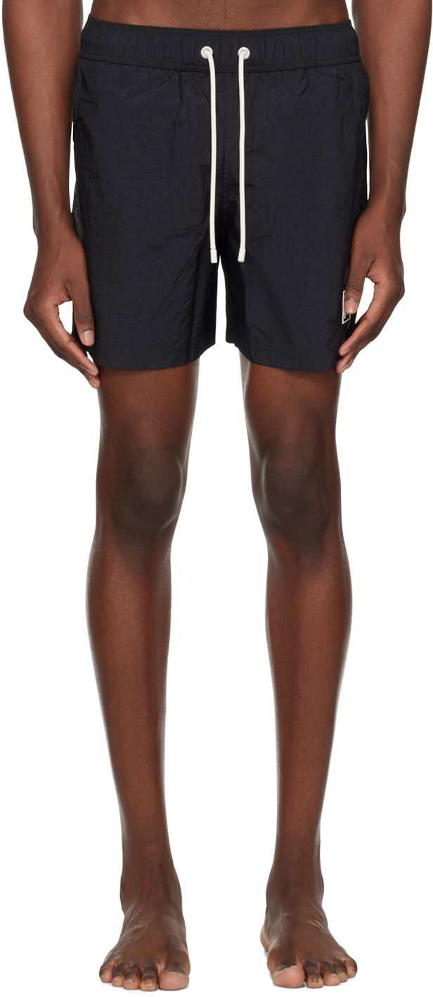 Badkläder Palm Angels Monogram Swim Shorts Svart | PMFD002R24FAB0011001