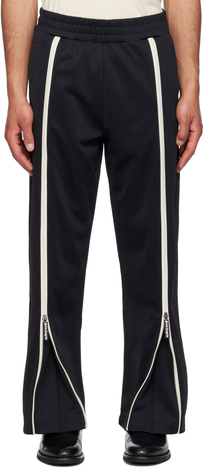 Träningsbyxor Palm Angels Palm Angels Zip Track Pants Svart | PMCJ043S25FAB0011010