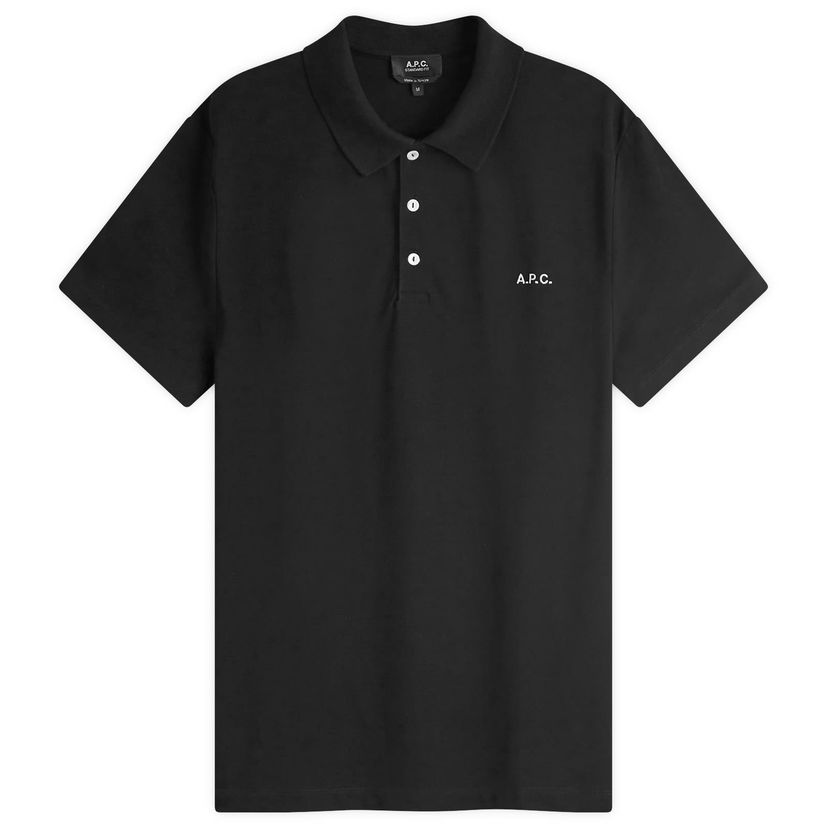 Polotröja A.P.C. Logo Polo Shirt Svart | COGWZ-H26342-LZZ