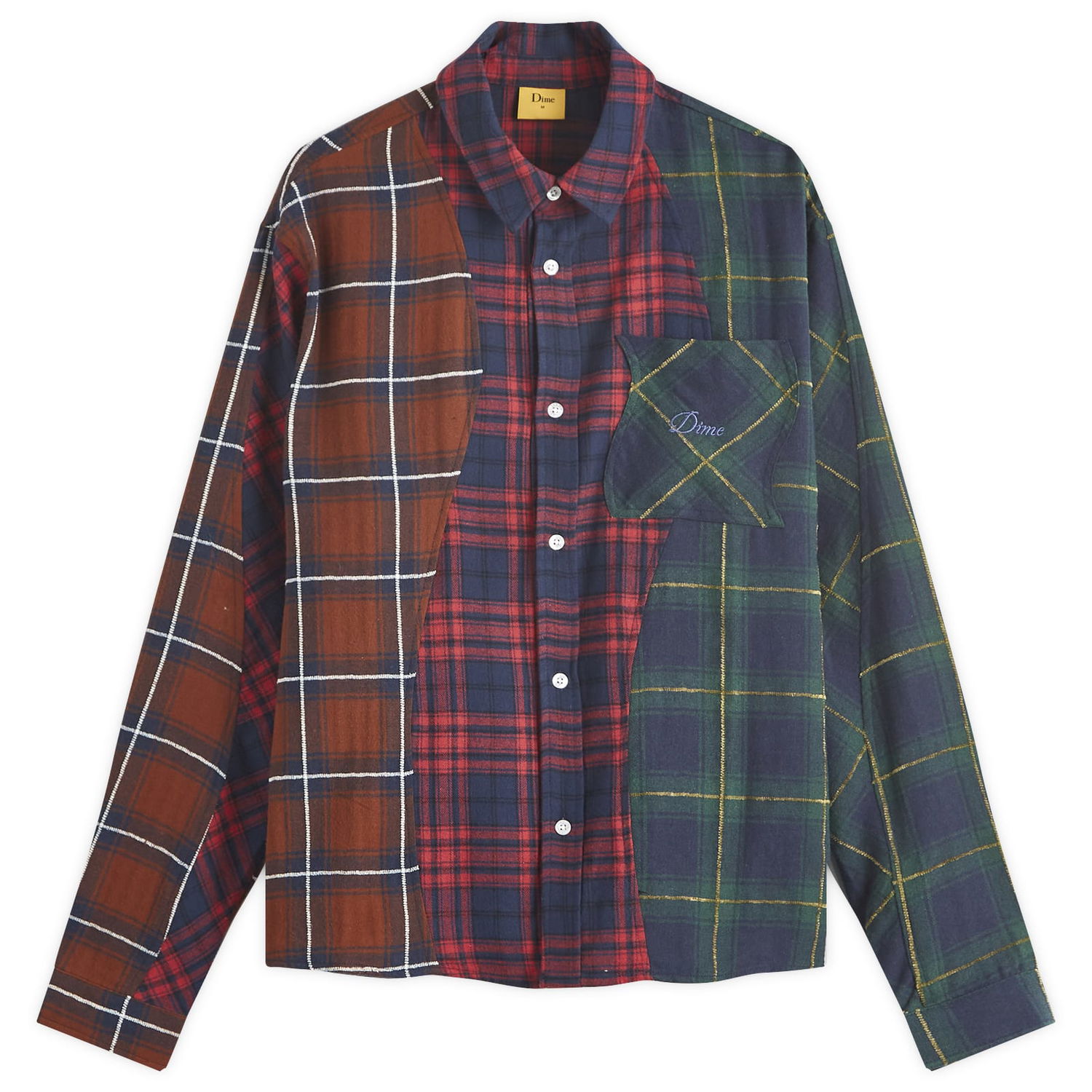 Skjorta Dime Triple Plaid Shirt Flerfärgad | DIMEHO249MUL, 0