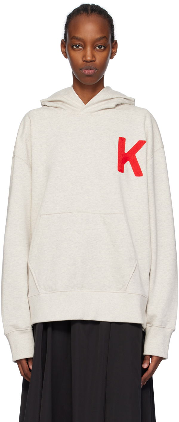 Sweatshirt KENZO Paris Lucky Tiger Hoodie Vit | FE58SW0114MF