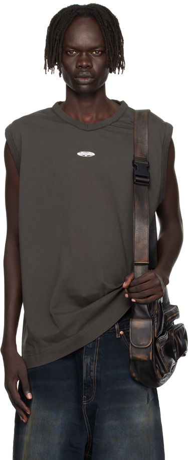 Linne VETEMENTS Vetements Oval Logo Jersey Tank Top Grå | UH76TR550C, 0