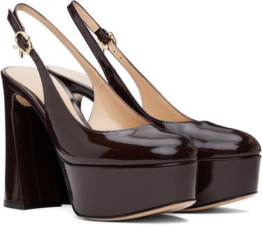 Sneakers och skor Gianvito Rossi Bessie Slingback Platform Heels Brun | G95569-70RIC-NUI, 3