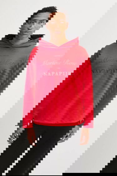 Sweatshirt Napapijri Martine Rose Graphic Print Hoodie Röd | NP0A4H8MRB11, 0