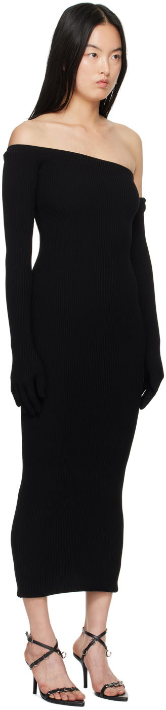 Klä Jean Paul Gaultier Jean Paul Gaultier Asymmetric Neck Maxi Dress Svart | 24/25-F-RO164-M070-00, 1